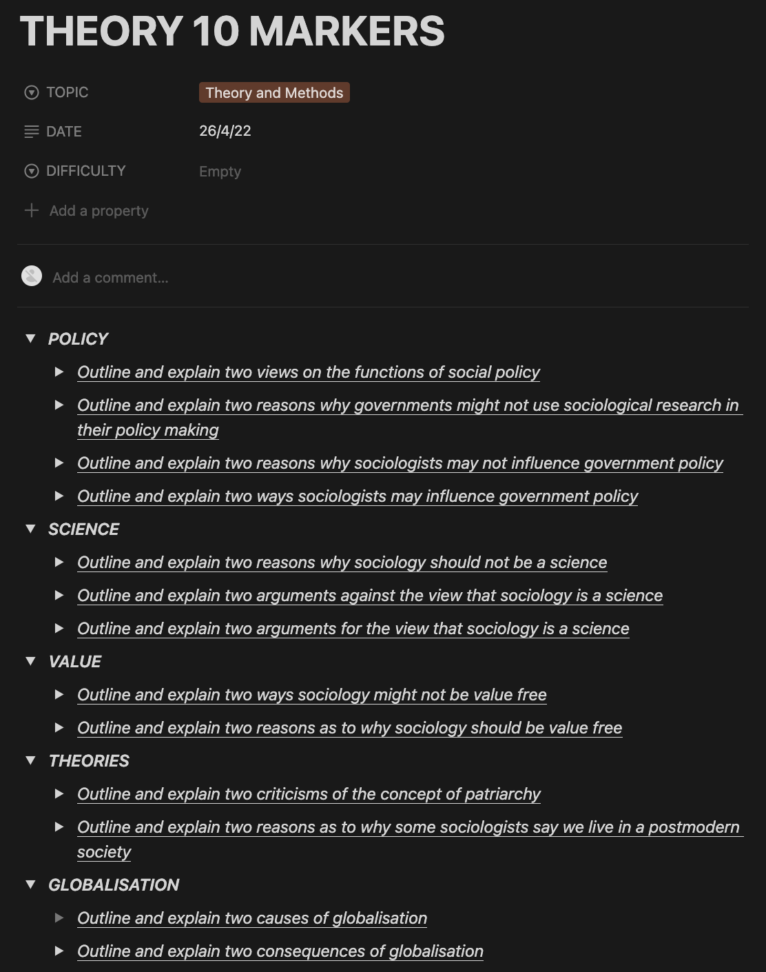 AQA Sociology: Theory & Methods