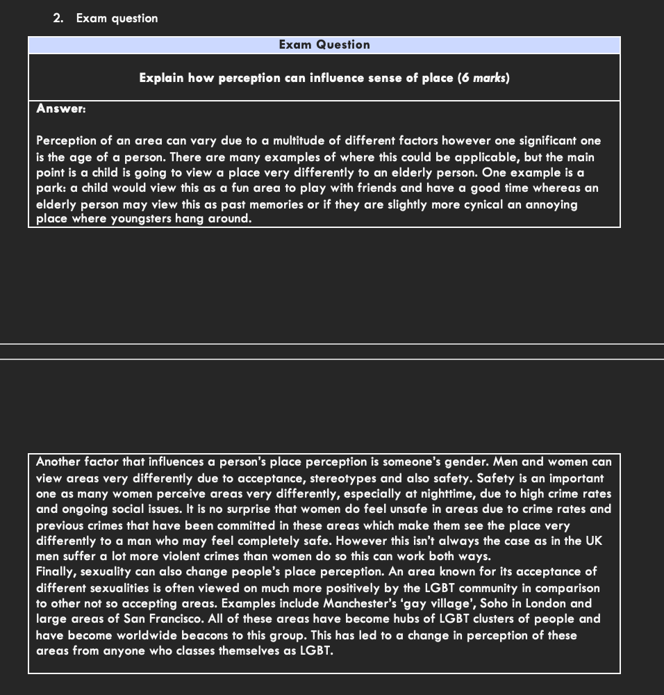 OCR Geography: Changing Spaces, Making Places
