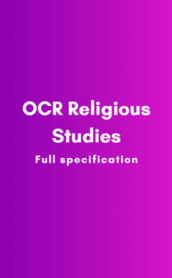 OCR RS: Philosophy and Ethics: Full Specification