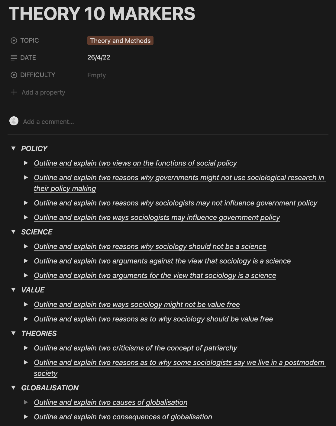 AQA Sociology: Theory and Methods