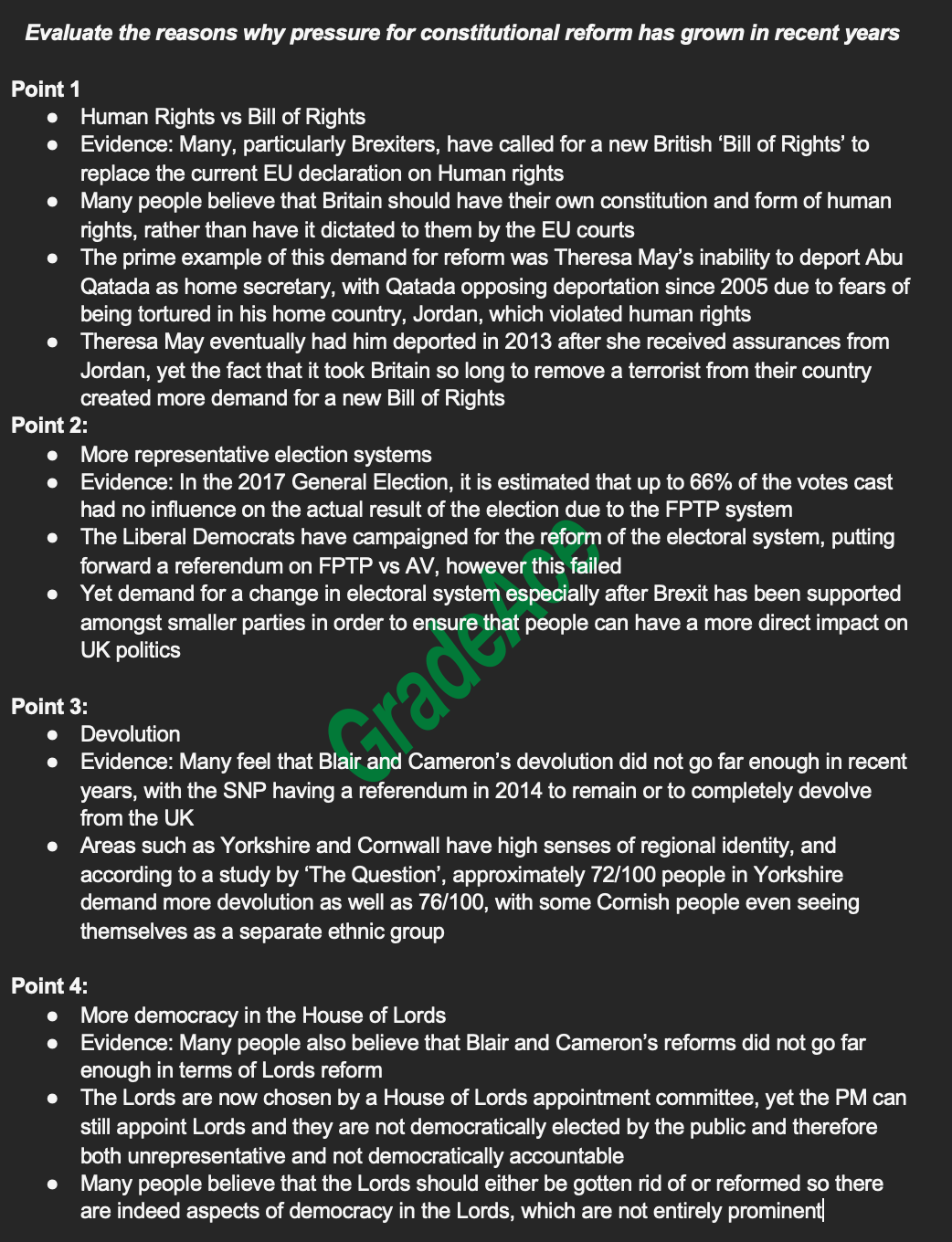 Edexcel Politics: UK Government