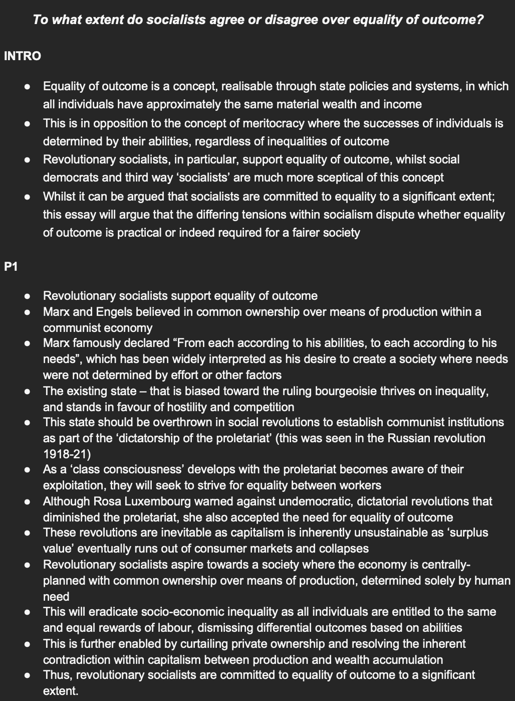 Edexcel Politics: Core Political Ideas